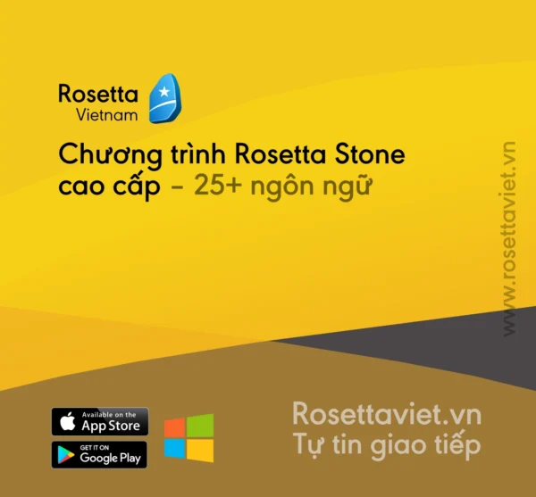 Rosetta Stone: Học 25+ ngôn ngữ ‒ <font color="blue"><b>12 tháng</b></font>
